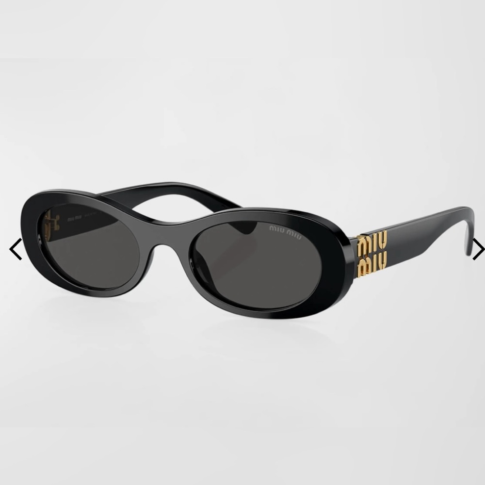 Miu Miu Black Oval Sunglasses
